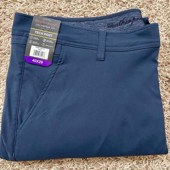 Weatherproof Vintage Men’s Excursion Tech Pants Blue, Size 40x29 (New) - Picture 11 of 14